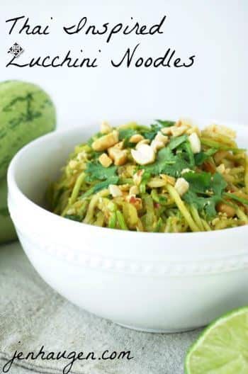 Thai Inspired Zucchini Noodles jen haugen