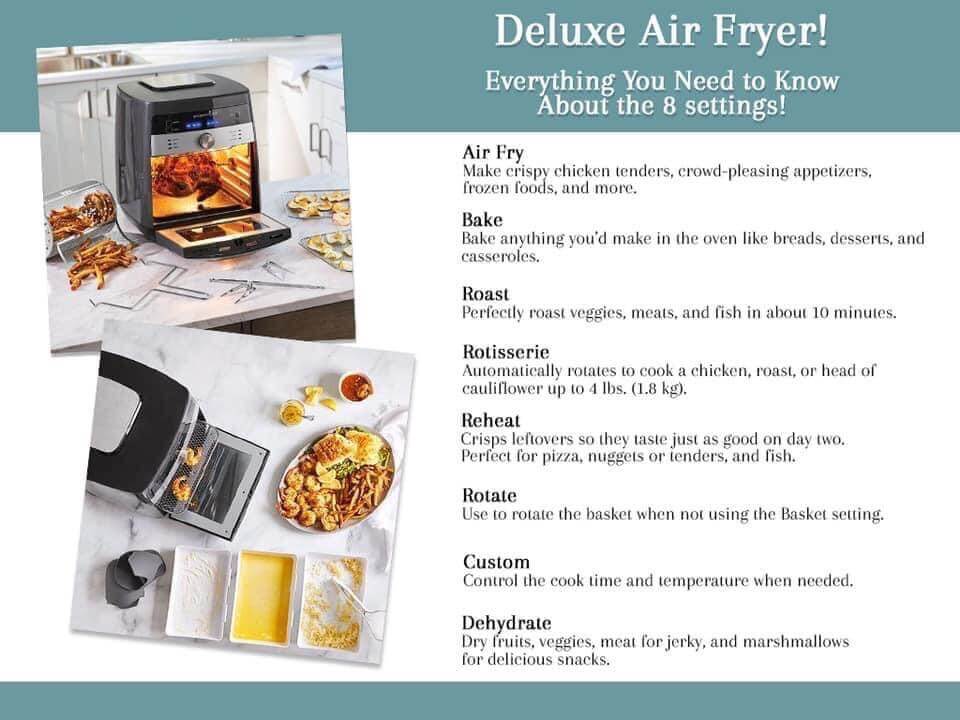 Pampered Chef air fryer functions