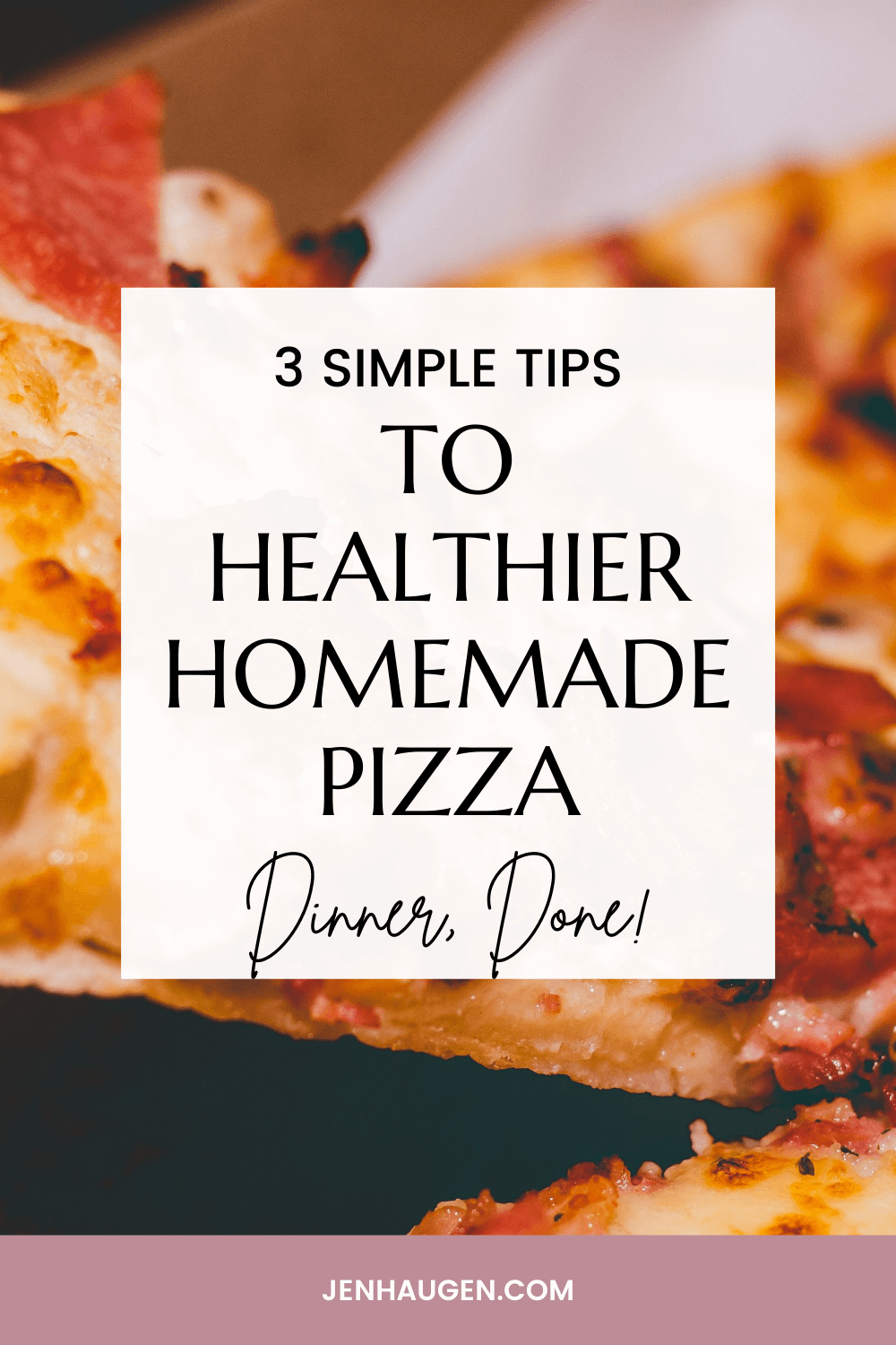 healthier homemade pizza
