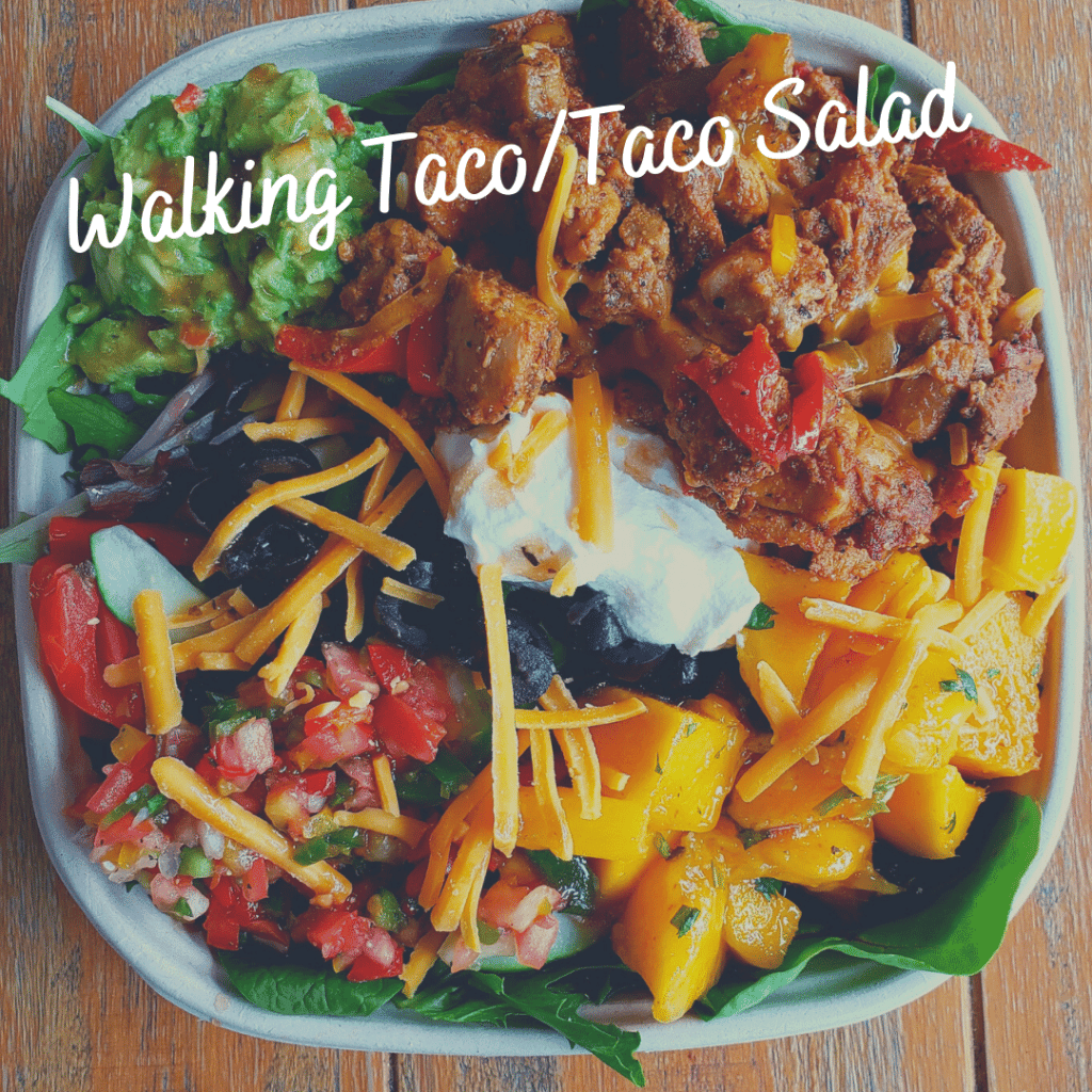 camping meals walking taco taco salad