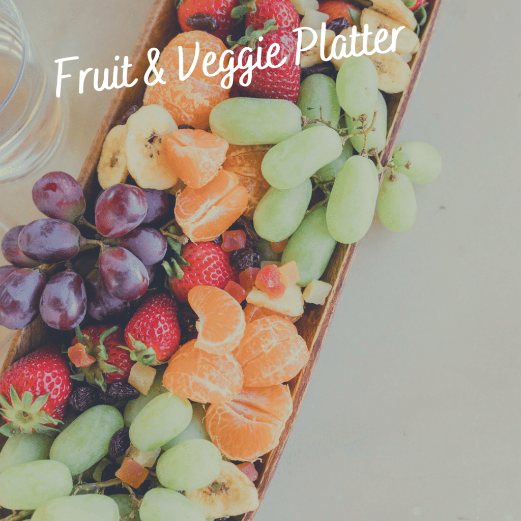 camping lunch idea fruit and veggie platter