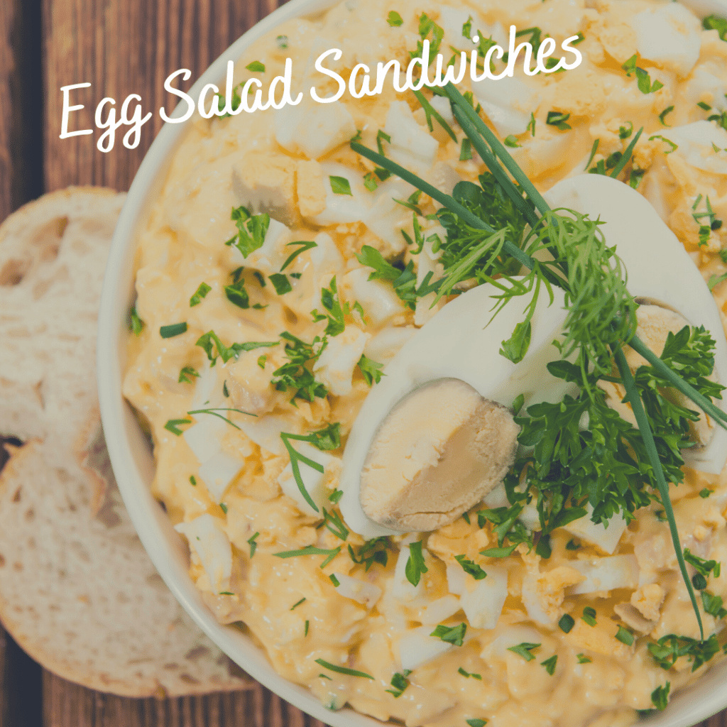 camping lunch idea egg salad