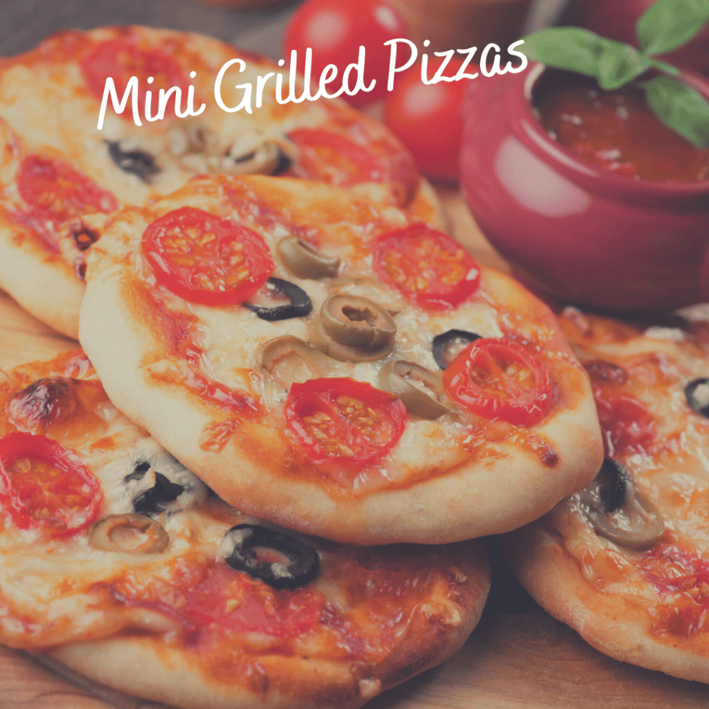 camping meals  mini grilled pizzas