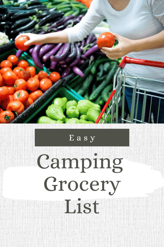 Einfache Camping-Einkaufsliste