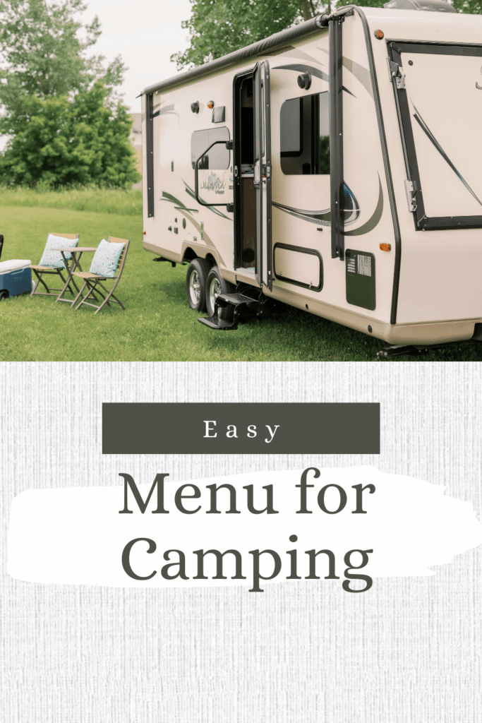 3 day easy menu for camping