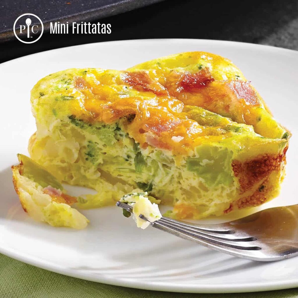 Mini Frittatas in the Pampered Chef Brownie Pan