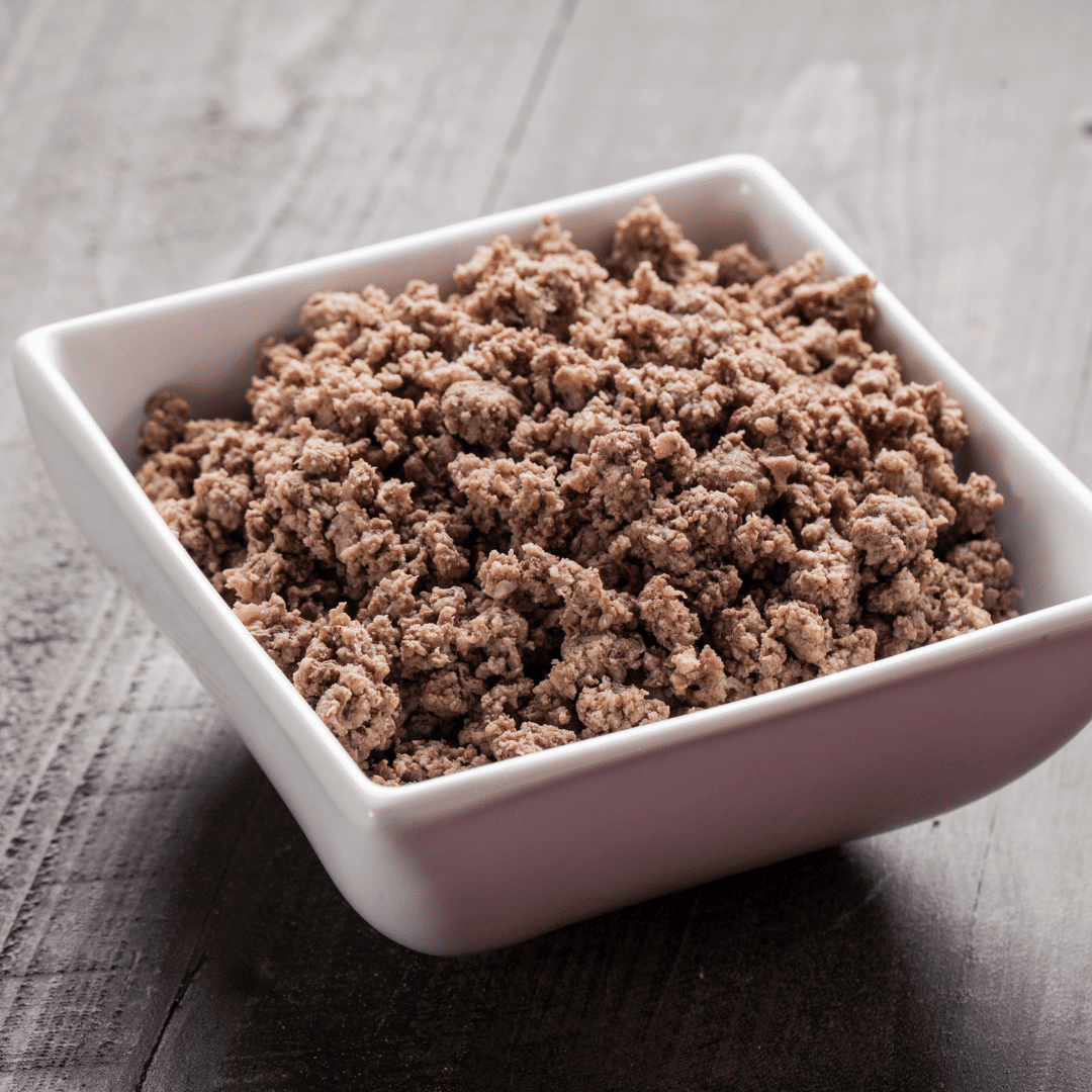 Make ahead ground beef in a bowl