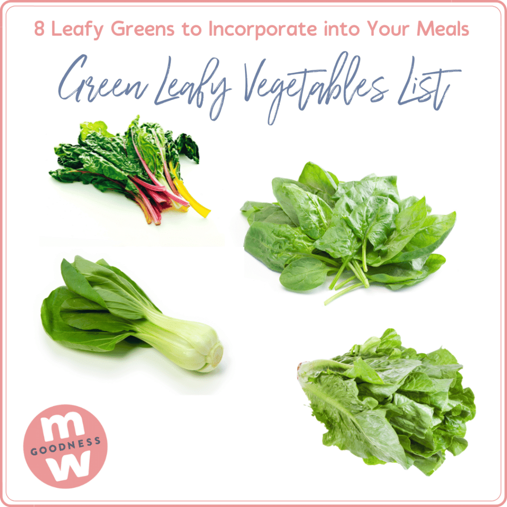 name of green leafy vegetables
