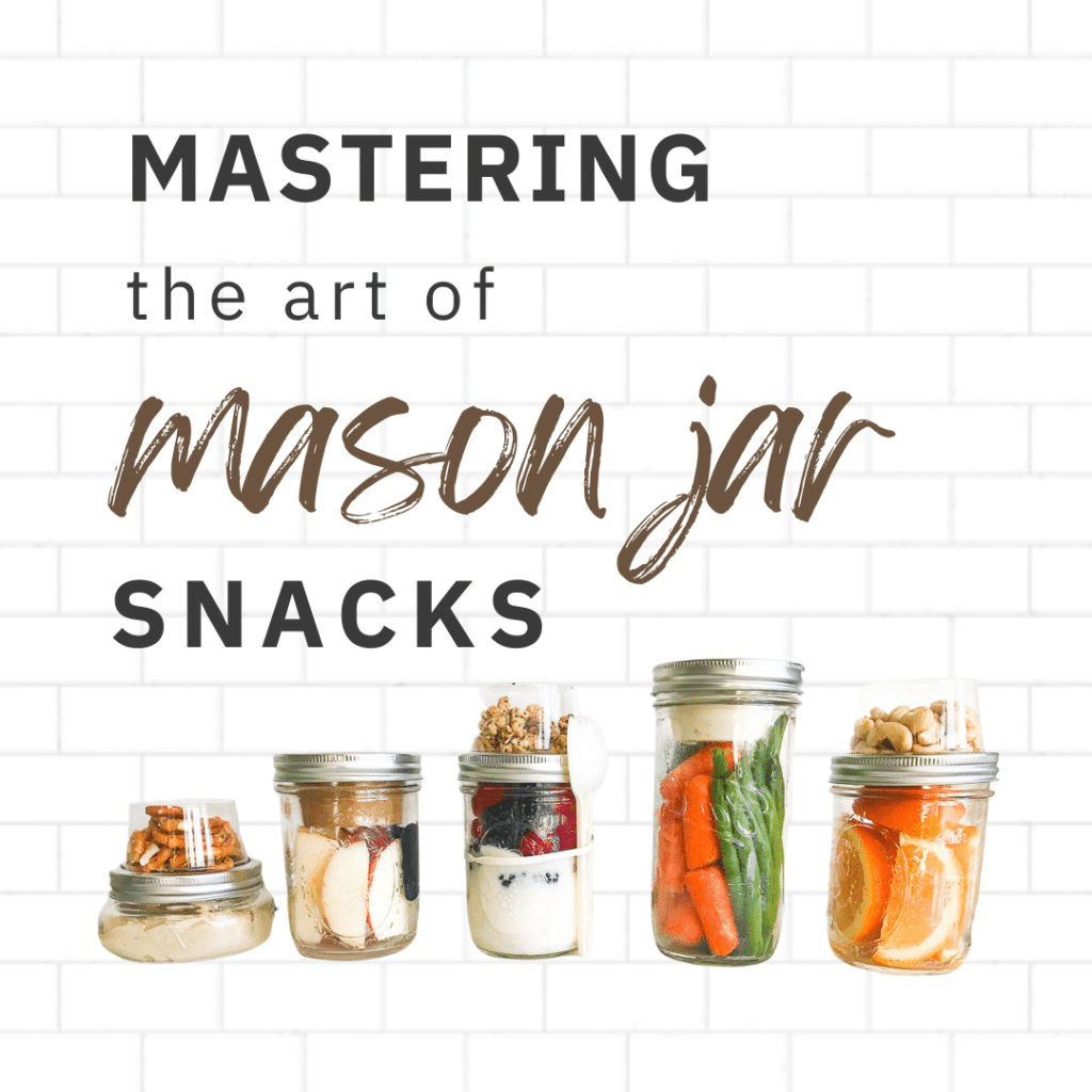 Mason jar snacks for healthy camping snacks